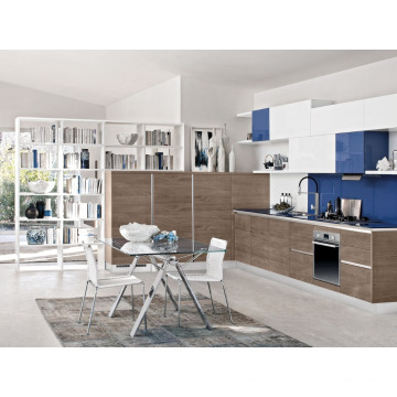 Popular for Canada market modern wood veneer kitchen cabinet design